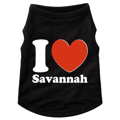 I Heart Love Savannah Doggie Tank