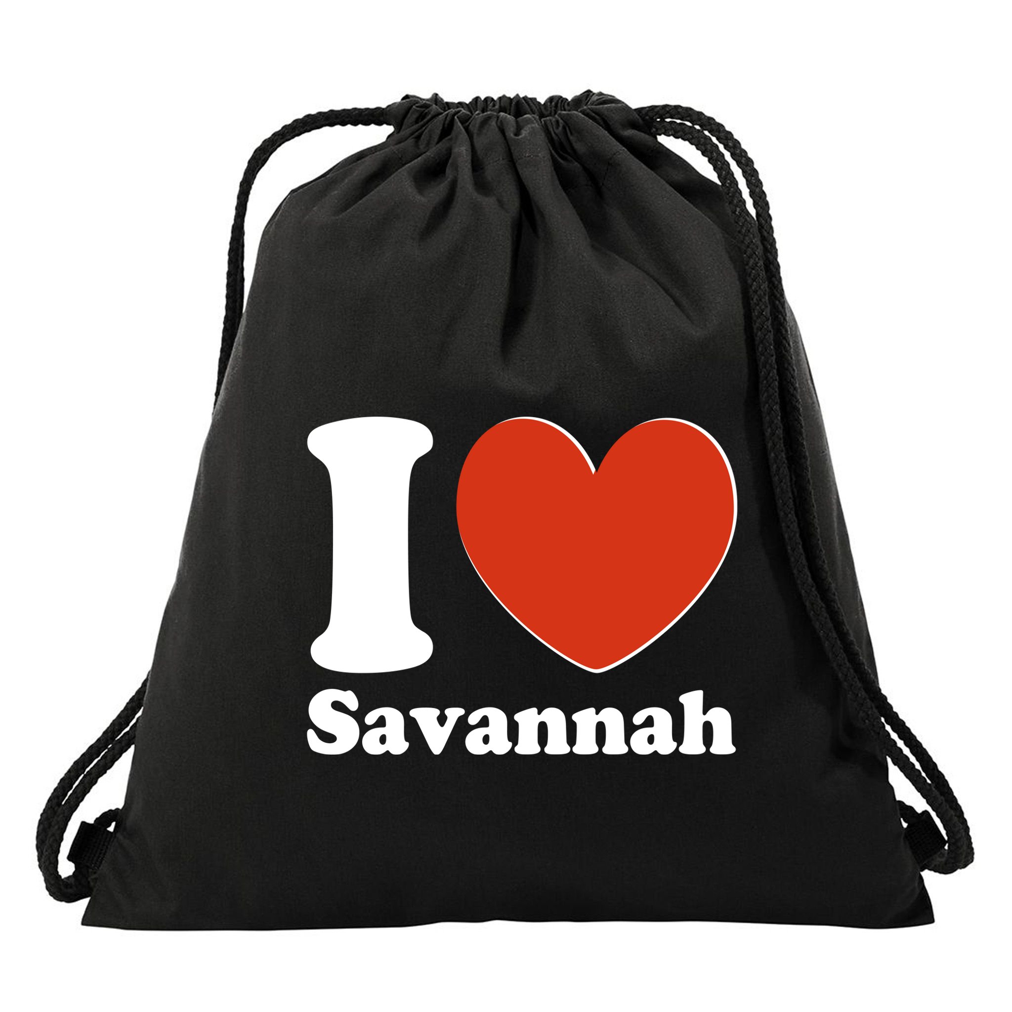 I Heart Love Savannah Drawstring Bag