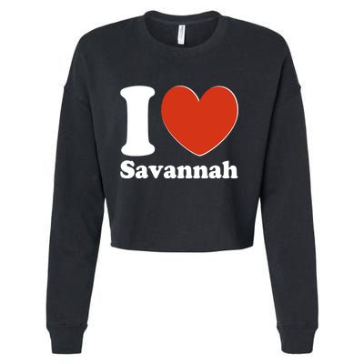 I Heart Love Savannah Cropped Pullover Crew