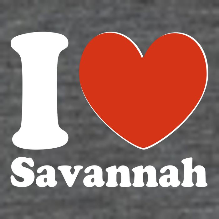 I Heart Love Savannah 7 Panel Mesh Trucker Snapback Hat