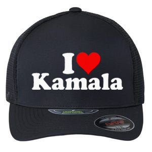 I Heart Love Kamala Harris Flexfit Unipanel Trucker Cap