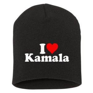 I Heart Love Kamala Harris Short Acrylic Beanie