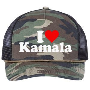 I Heart Love Kamala Harris Retro Rope Trucker Hat Cap