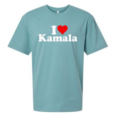 I Heart Love Kamala Harris Sueded Cloud Jersey T-Shirt