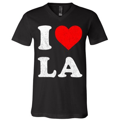 I Heart La Souvenir V-Neck T-Shirt