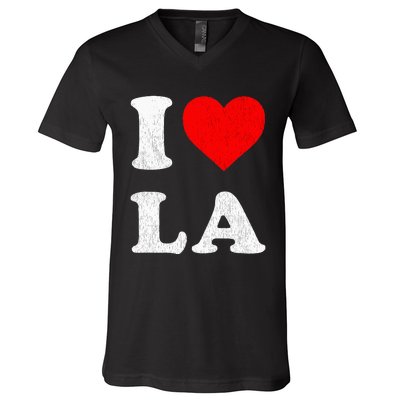 I Heart La Souvenir V-Neck T-Shirt