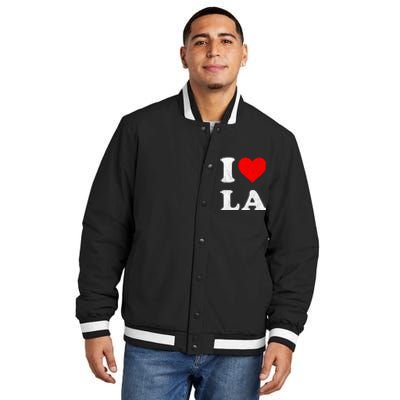 I Heart La Souvenir Insulated Varsity Jacket