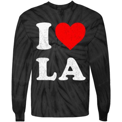 I Heart La Souvenir Tie-Dye Long Sleeve Shirt