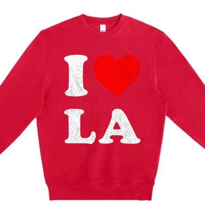 I Heart La Souvenir Premium Crewneck Sweatshirt