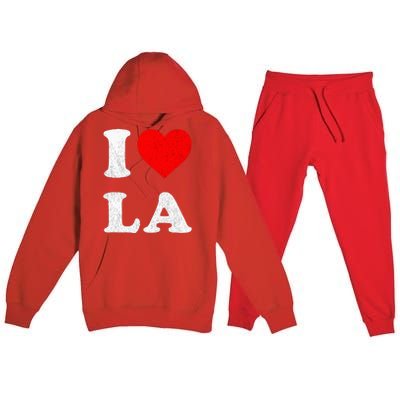 I Heart La Souvenir Premium Hooded Sweatsuit Set