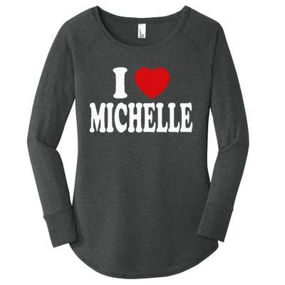 I Heart Love Michelle Women's Perfect Tri Tunic Long Sleeve Shirt