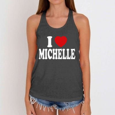 I Heart Love Michelle Women's Knotted Racerback Tank