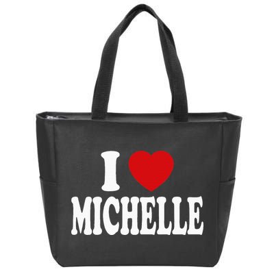 I Heart Love Michelle Zip Tote Bag
