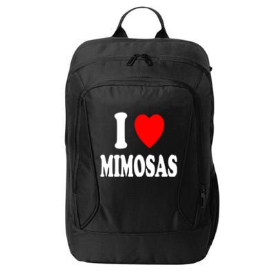 I Heart (Love) Mimosas Breakfast Brunch Day Ing Gift City Backpack