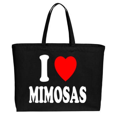 I Heart (Love) Mimosas Breakfast Brunch Day Ing Gift Cotton Canvas Jumbo Tote