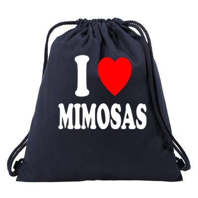 I Heart (Love) Mimosas Breakfast Brunch Day Ing Gift Drawstring Bag