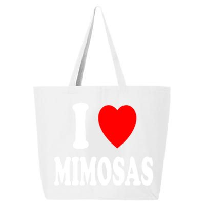 I Heart (Love) Mimosas Breakfast Brunch Day Ing Gift 25L Jumbo Tote