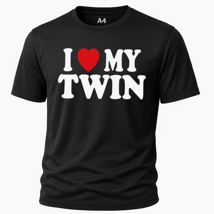 I HEART LOVE MY TWIN Cooling Performance Crew T-Shirt