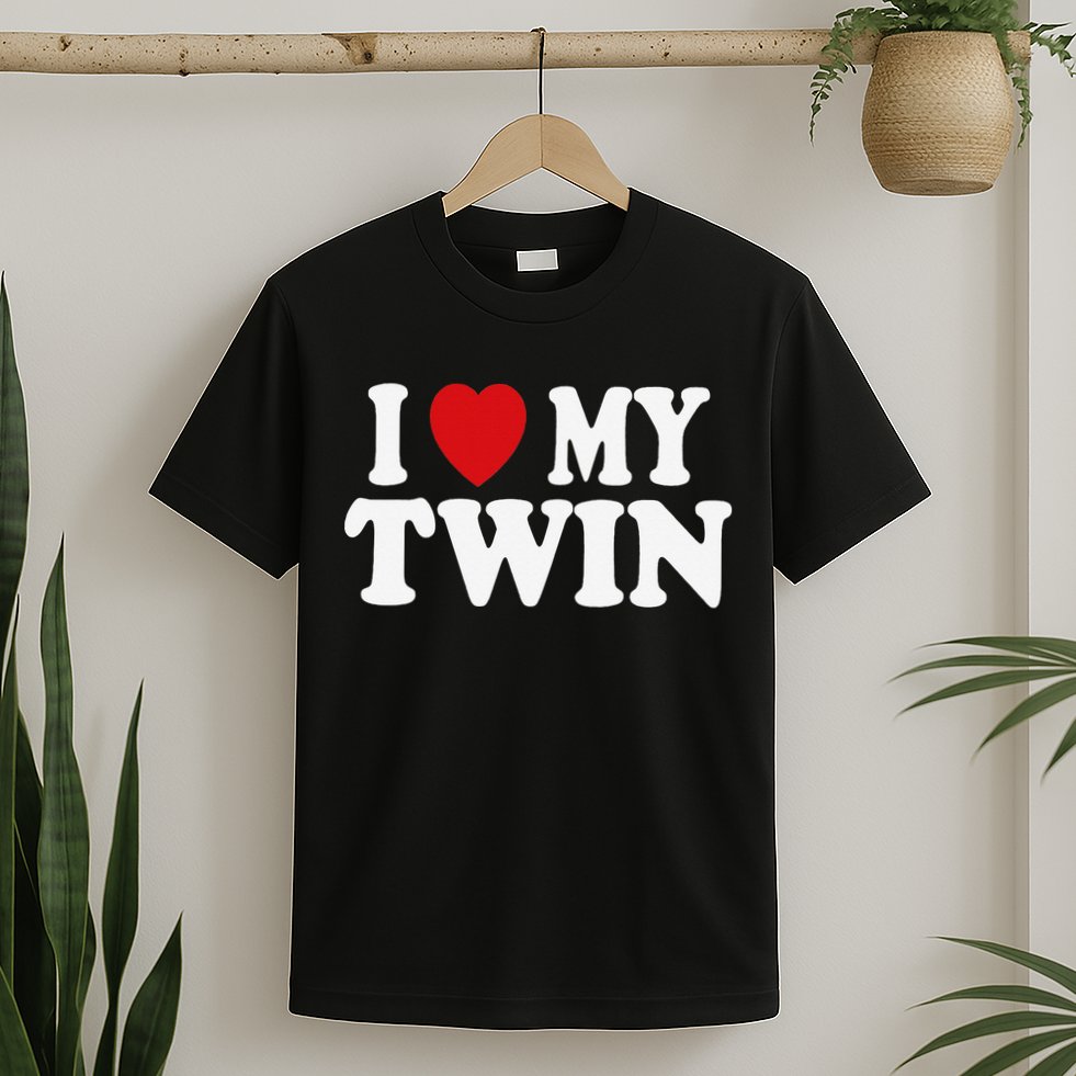 I HEART LOVE MY TWIN T-Shirt