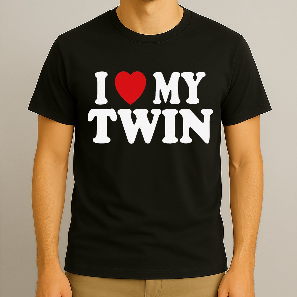 I HEART LOVE MY TWIN T-Shirt