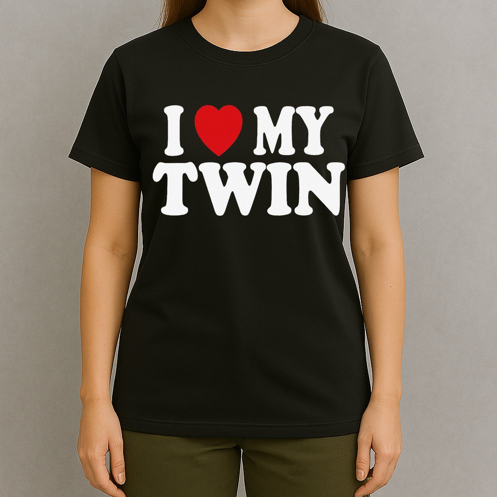 I HEART LOVE MY TWIN T-Shirt