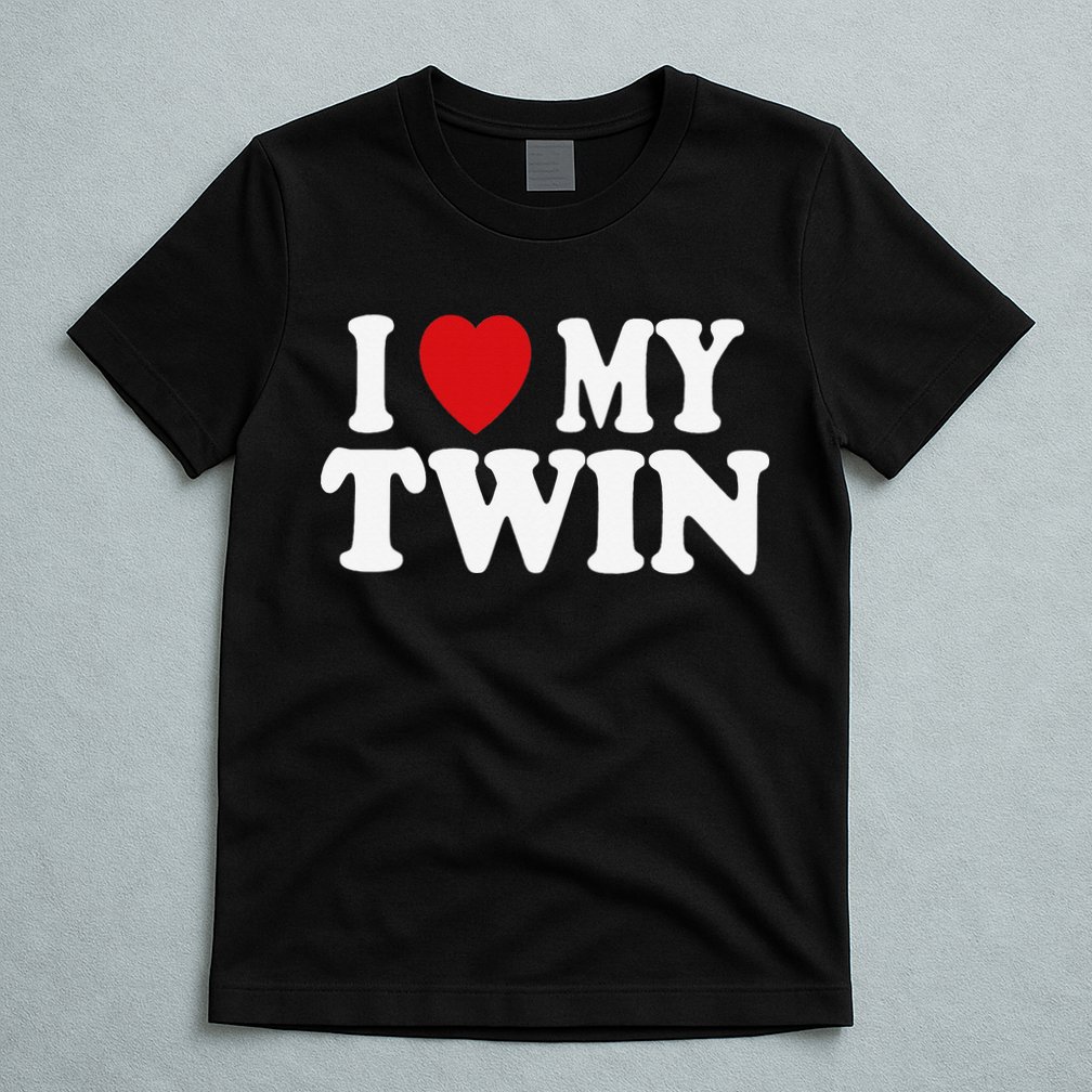 I HEART LOVE MY TWIN T-Shirt
