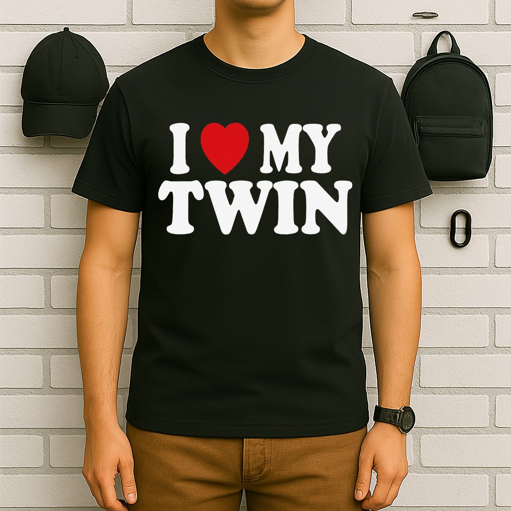 I HEART LOVE MY TWIN T-Shirt