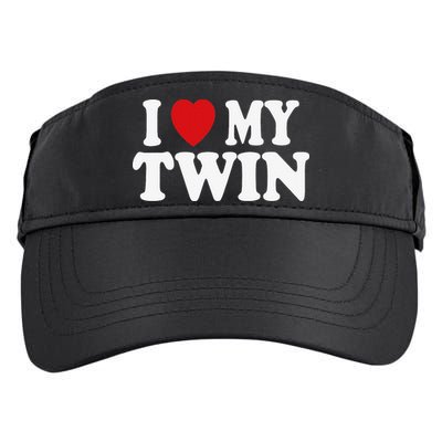 I HEART LOVE MY TWIN Adult Drive Performance Visor