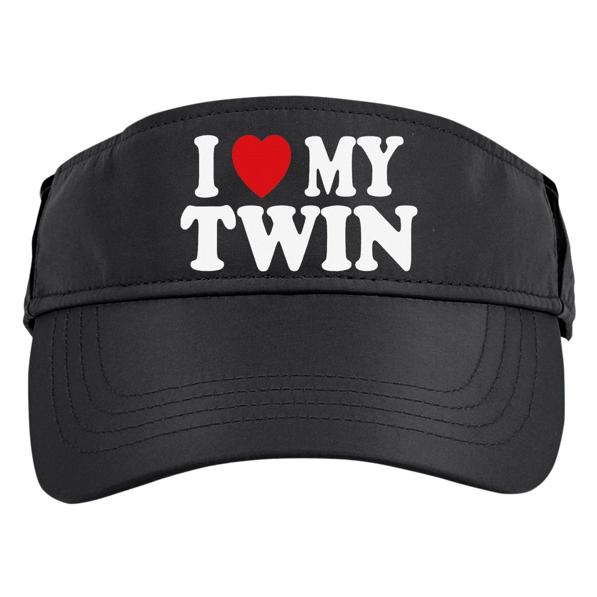I HEART LOVE MY TWIN Adult Drive Performance Visor