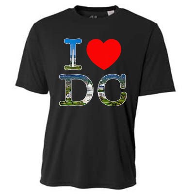 I Heart Love Washington WA DC Classic Font Cooling Performance Crew T-Shirt