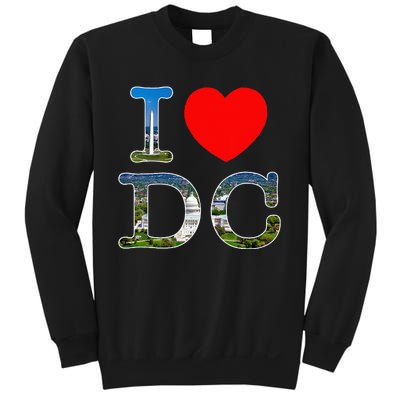 I Heart Love Washington WA DC Classic Font Sweatshirt