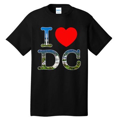 I Heart Love Washington WA DC Classic Font Tall T-Shirt