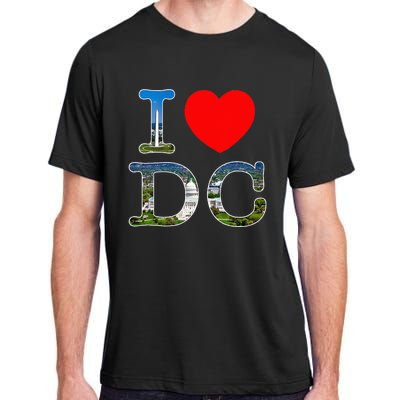 I Heart Love Washington WA DC Classic Font Adult ChromaSoft Performance T-Shirt