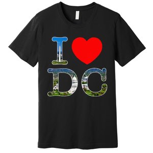 I Heart Love Washington WA DC Classic Font Premium T-Shirt