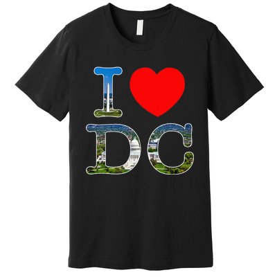 I Heart Love Washington WA DC Classic Font Premium T-Shirt