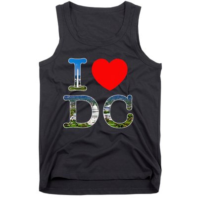 I Heart Love Washington WA DC Classic Font Tank Top