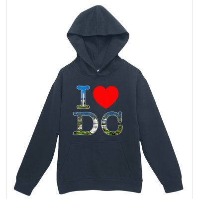 I Heart Love Washington WA DC Classic Font Urban Pullover Hoodie