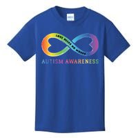 Infinity Heart Love Autism Awareness Needs No Words Tie Dye Gift Kids T-Shirt