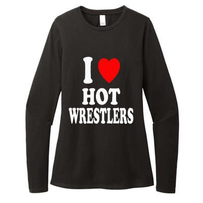 I Heart (Love) Hot Wrestlers Athletic Amateur Sexy Attracted Womens CVC Long Sleeve Shirt