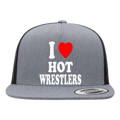 I Heart (Love) Hot Wrestlers Athletic Amateur Sexy Attracted Flat Bill Trucker Hat