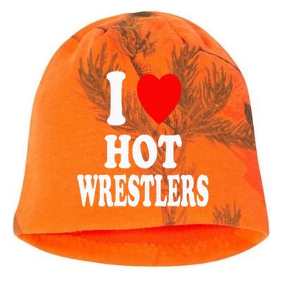 I Heart (Love) Hot Wrestlers Athletic Amateur Sexy Attracted Kati - Camo Knit Beanie