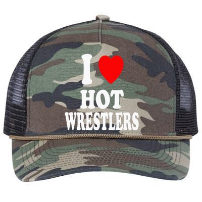 I Heart (Love) Hot Wrestlers Athletic Amateur Sexy Attracted Retro Rope Trucker Hat Cap