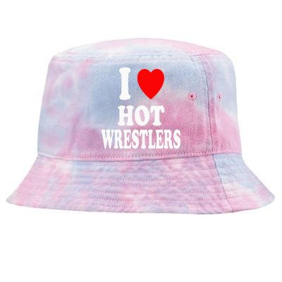 I Heart (Love) Hot Wrestlers Athletic Amateur Sexy Attracted Tie-Dyed Bucket Hat