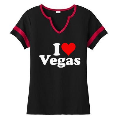 I HEART LOVE LAS VEGAS NEVADA Ladies Halftime Notch Neck Tee