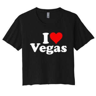 I HEART LOVE LAS VEGAS NEVADA Women's Crop Top Tee