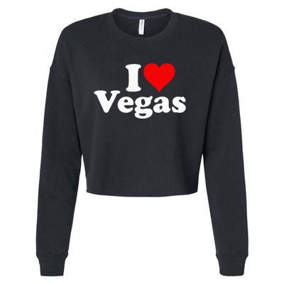 I HEART LOVE LAS VEGAS NEVADA Cropped Pullover Crew