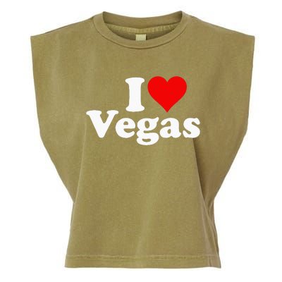 I HEART LOVE LAS VEGAS NEVADA Garment-Dyed Women's Muscle Tee