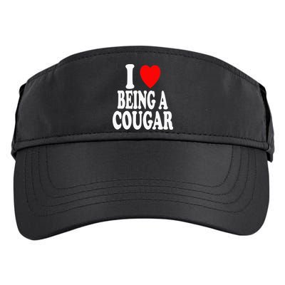 I Heart (Love) Being A Cougar Hot Older Woman Adult Drive Performance Visor