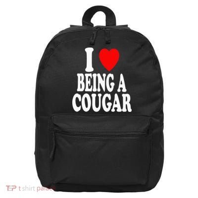 I Heart (Love) Being A Cougar Hot Older Woman 16 in Basic Backpack