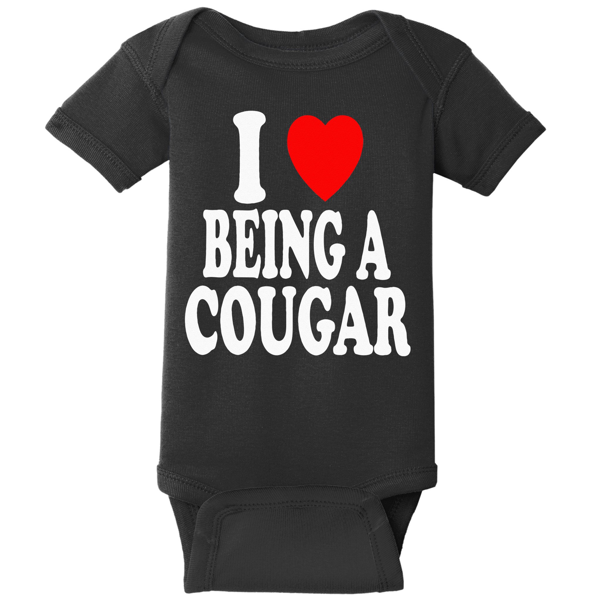 I Heart (Love) Being A Cougar Hot Older Woman Baby Bodysuit